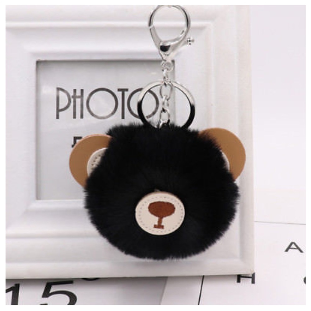 Pom Bear Keychain